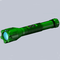 Iluminador LED verde de mano paralelo con puntero láser verde para iluminación de área oscura